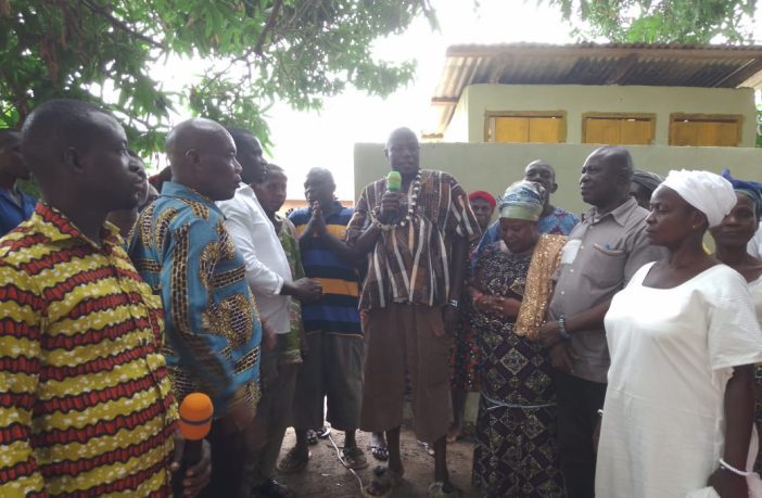 Akatsi South: Gefia CDC donates three- seater KVIP to Basic School . Mr Victor Gbeku, Chairman of the Gefia Central Development Committee (CDC), has handed over a newly constructed three-seater KVIP toilet facility to the Gefia RC/MA Basic Sc
