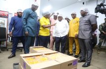 President visits Blue Skies company. Blues Skies Ghana Limited, the company that produces Blue Skies fruit juice, has asked President Nana Addo Dankwa Akufo-Addo for help to address the activities of land guards and illegal sand winners in their operational areas.