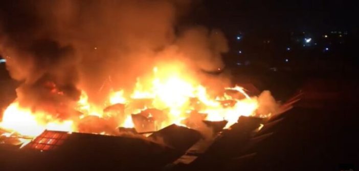 Fire engulfs multiple structures at Saban Park in Chorkor