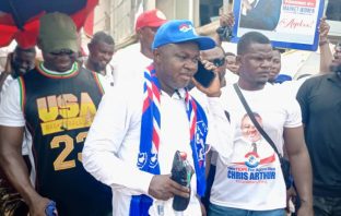 Agona West NPP PC organises victory float to rekindle party supporters. Hundreds of supporters of the ruling New Patriotic Party (NPP) poured onto the principal streets of Agona Swedru to join the first ever victory float organised by Mr Chris Jojo Arhin Arthur, the Parliamentary Candidate (PC) of the party. 