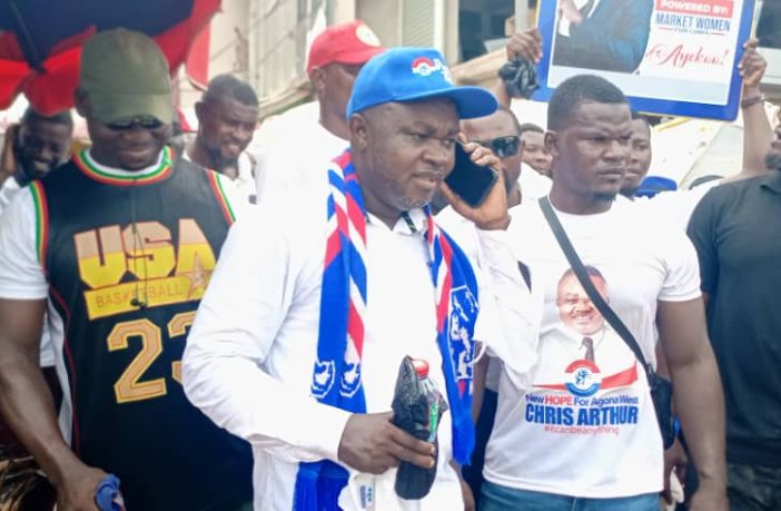 Agona West NPP PC organises victory float to rekindle party supporters. Hundreds of supporters of the ruling New Patriotic Party (NPP) poured onto the principal streets of Agona Swedru to join the first ever victory float organised by Mr Chris Jojo Arhin Arthur, the Parliamentary Candidate (PC) of the party. 