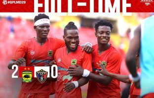Rejuvenated Kotoko defeats Legon Cities in Kumasi.  Two goals from Steve Dese Mukwala and Mohammed Yussif Nurudeen were all Asante Kotoko needed to secure their second successive win over Legon Cities since their meeting with the Life Patron over poor run of results.