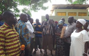 Akatsi South: Gefia CDC donates three- seater KVIP to Basic School . Mr Victor Gbeku, Chairman of the Gefia Central Development Committee (CDC), has handed over a newly constructed three-seater KVIP toilet facility to the Gefia RC/MA Basic Sc