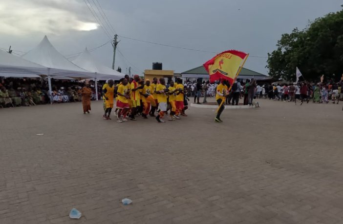 The people of Tema celebrate Kplejoo Festival. The people of Tema Saturday celebrated their annual Kplejoo Festival marked with splendour and colourful displays of singing, drumming and dancing by the Kple groups.