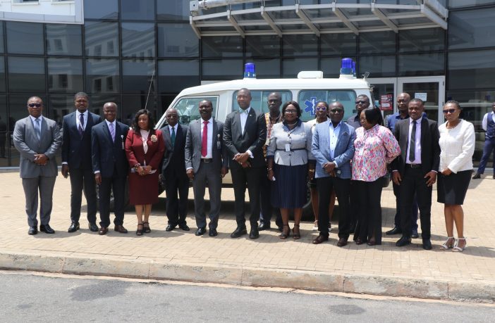 Health Minister donates ambulance to UGMS.  Dr. Bernard Okoe-Boye, Minister of Health, has donated a fully equipped ambulance to the University of Ghana Medical Centre (UGMC) to help improve operations.