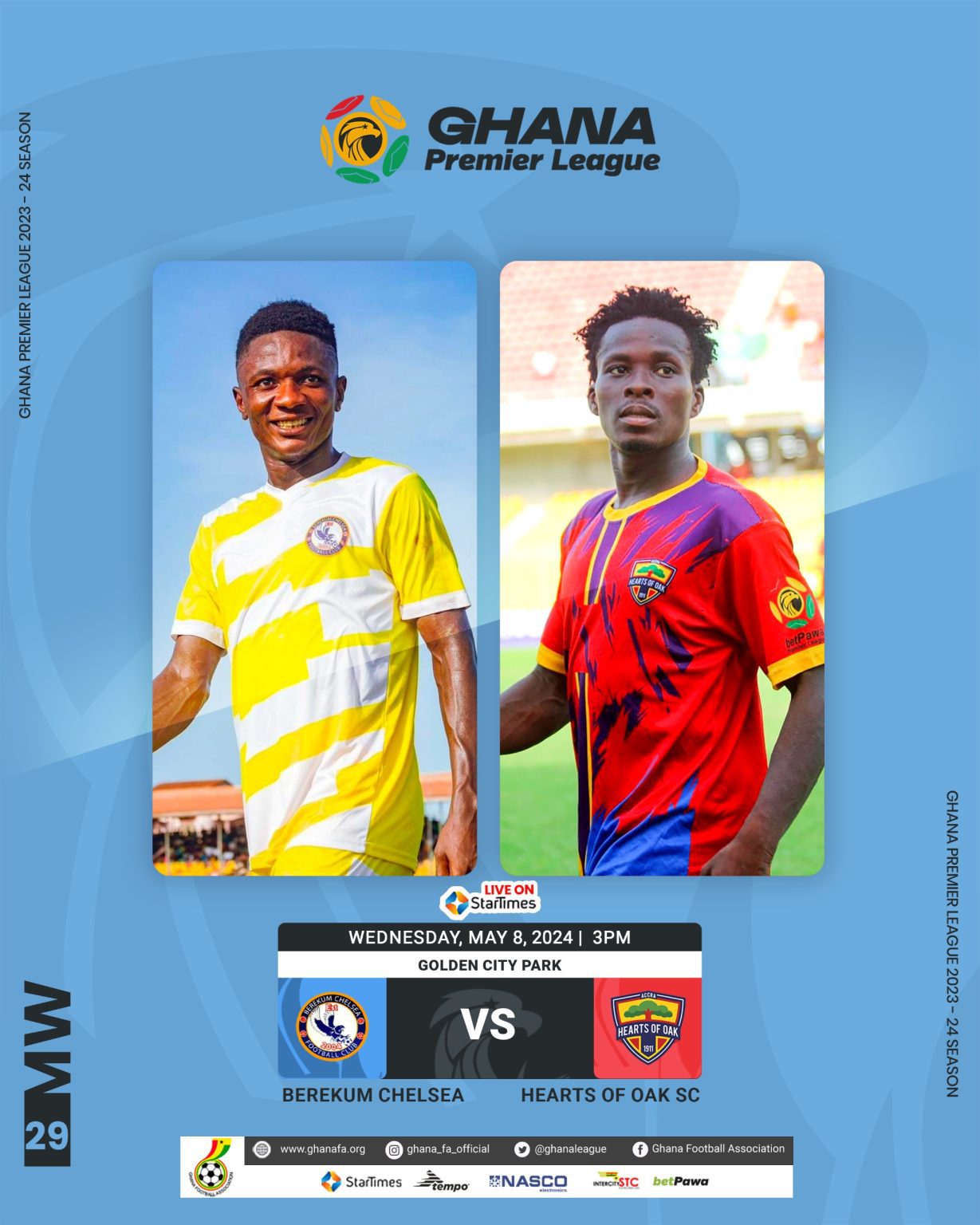 Hearts defeats Berekum Chelsea in a mid-week clash