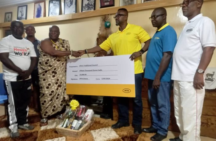 MTN-Ghana supports Effutu 2024 Aboakyer Festival. MTN Ghana, a leading telecommunication company, has presented a cheque for GHc15,000, drinks hamper, and airtime to the Effutu Traditional Council to support the 2024 Aboakyer Festival. 