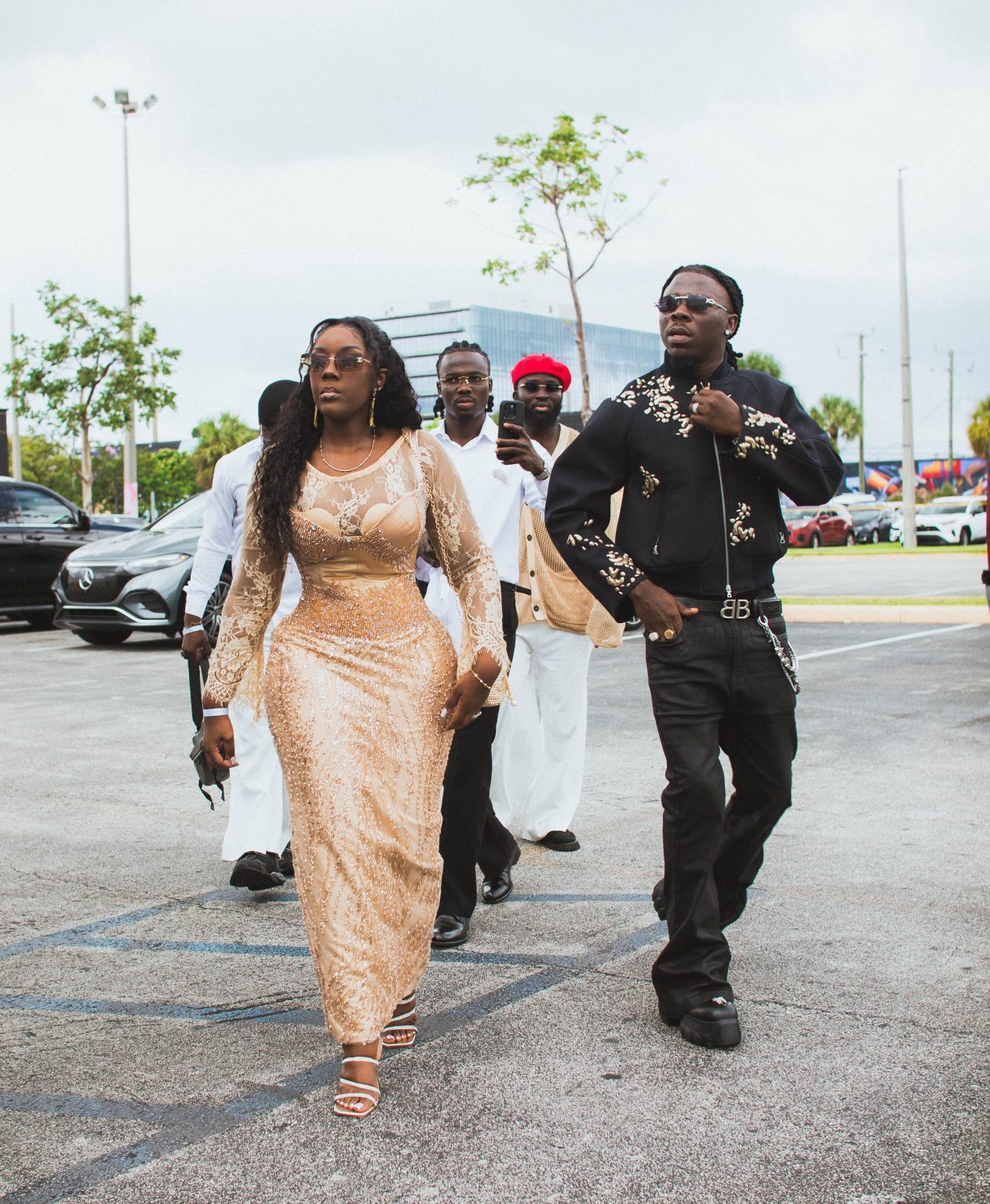 Stonebwoy at Davido and Chioma’s wedding