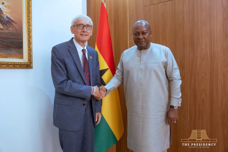 President Mahama Hosts Wisconsin Governor, Seeks Stronger Trade and Investment Ties